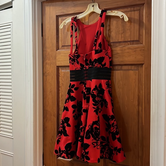 Red and black skater dress - Picture 4 of 6